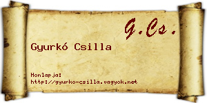 Gyurkó Csilla névjegykártya