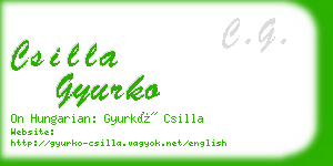 csilla gyurko business card